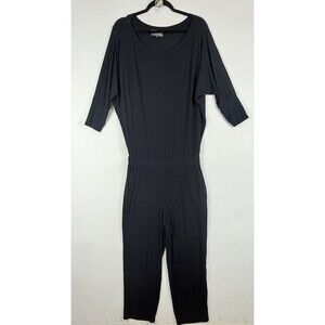 Michael Stars Jumpsuit Womens Medium Black Dolman Sleeve Modal‎ Minimalist Chic